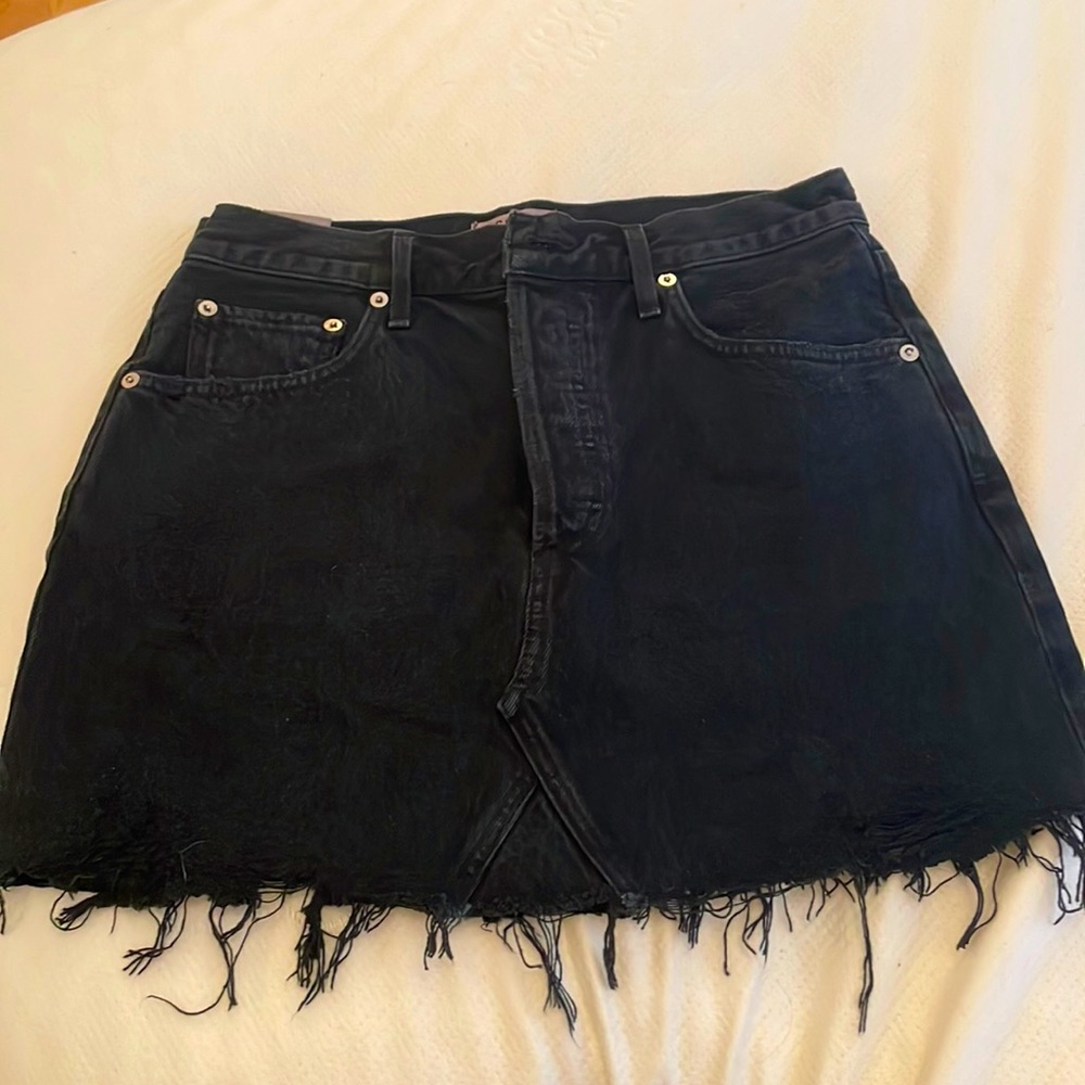 Agolde Black Denim Skirt - sz 28 waist